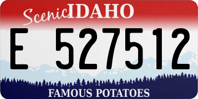 ID license plate E527512