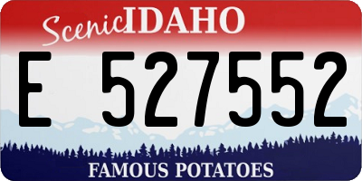 ID license plate E527552