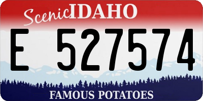 ID license plate E527574