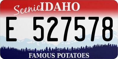 ID license plate E527578