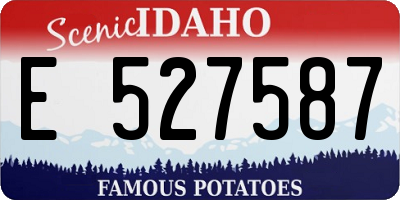 ID license plate E527587