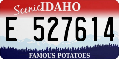 ID license plate E527614