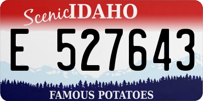 ID license plate E527643