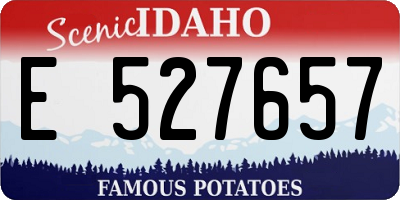ID license plate E527657