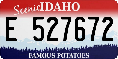 ID license plate E527672