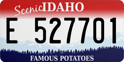 ID license plate E527701
