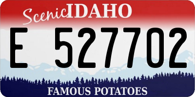 ID license plate E527702