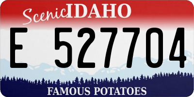 ID license plate E527704