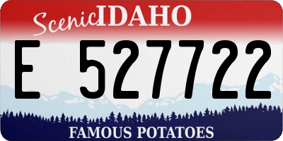 ID license plate E527722