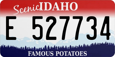 ID license plate E527734
