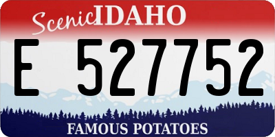 ID license plate E527752