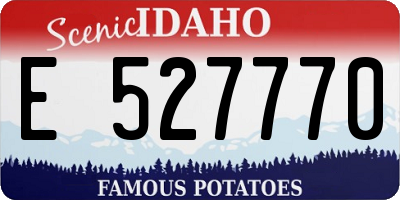 ID license plate E527770