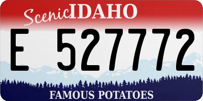 ID license plate E527772