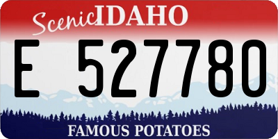 ID license plate E527780
