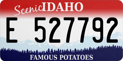 ID license plate E527792