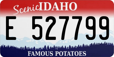 ID license plate E527799