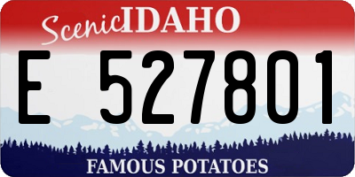 ID license plate E527801