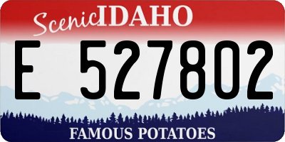 ID license plate E527802