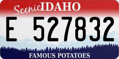 ID license plate E527832