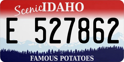 ID license plate E527862