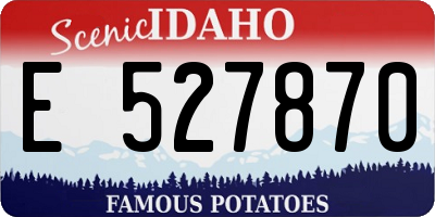 ID license plate E527870