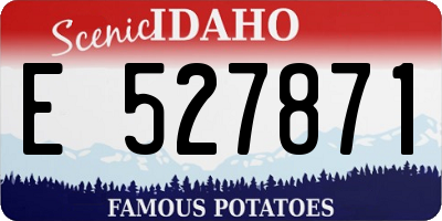 ID license plate E527871