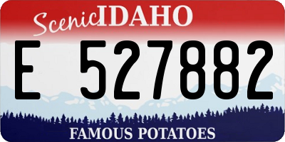 ID license plate E527882