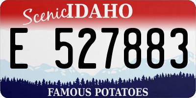 ID license plate E527883