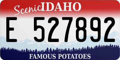 ID license plate E527892