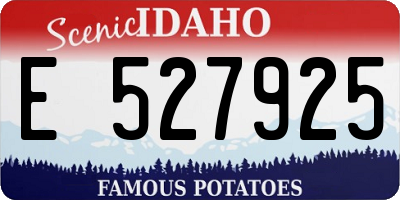 ID license plate E527925