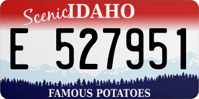 ID license plate E527951