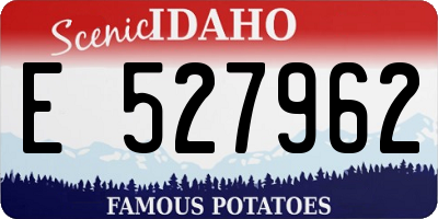 ID license plate E527962