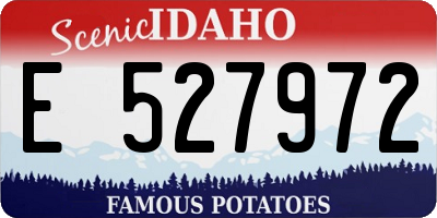 ID license plate E527972