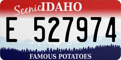 ID license plate E527974
