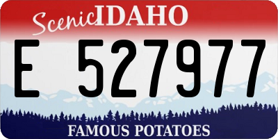 ID license plate E527977
