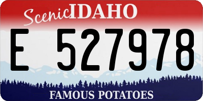 ID license plate E527978