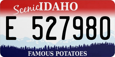 ID license plate E527980