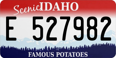 ID license plate E527982