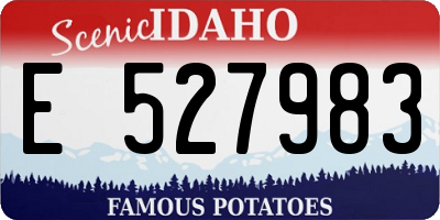 ID license plate E527983