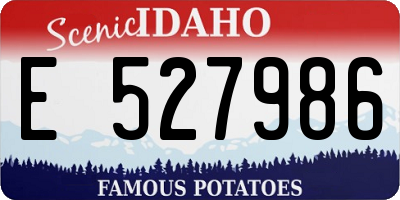 ID license plate E527986