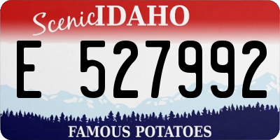 ID license plate E527992