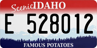 ID license plate E528012
