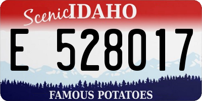 ID license plate E528017