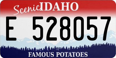 ID license plate E528057