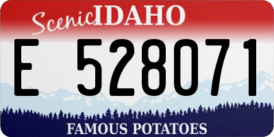 ID license plate E528071
