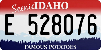 ID license plate E528076