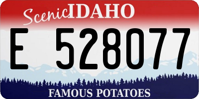 ID license plate E528077