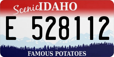 ID license plate E528112
