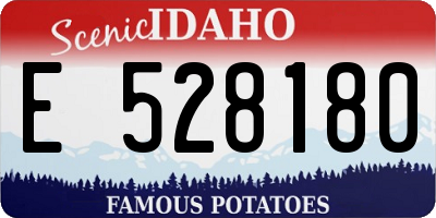 ID license plate E528180