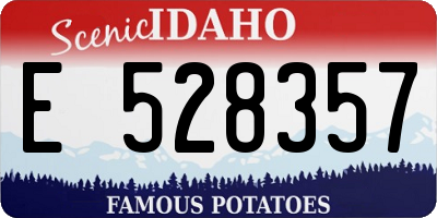 ID license plate E528357